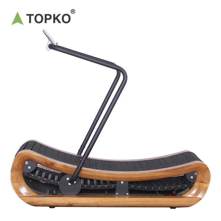 TOPKO Most Popular Unpowered Curved Wooden Treadmill Air Runner Curve Treadmill Running Machine Non - Motorized Treadmill