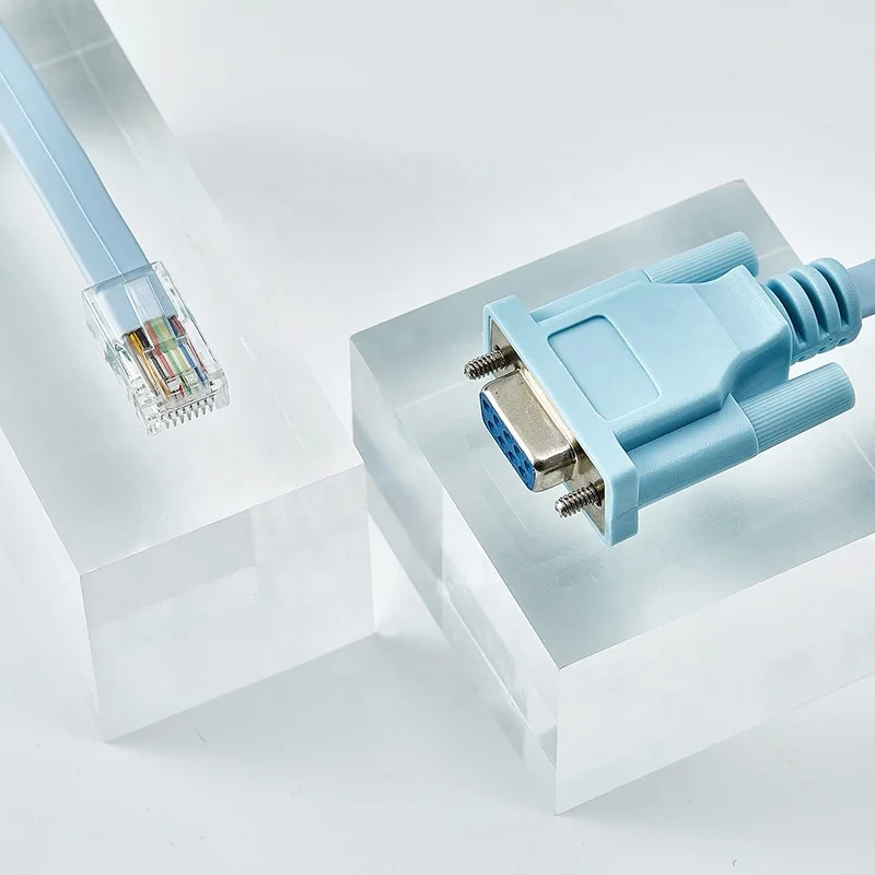 Usb To Rj45 Rs232 Db9 Cable Console Rollover Cable Db9 Male To Female