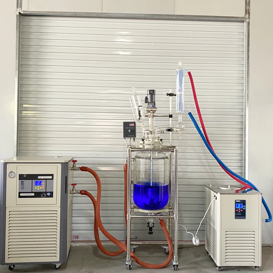 Oil Lab Rektor Instrument Glass Lining Esterification Machine Rectors Vacuum Funnel Small Kettle Reactor in Pharma