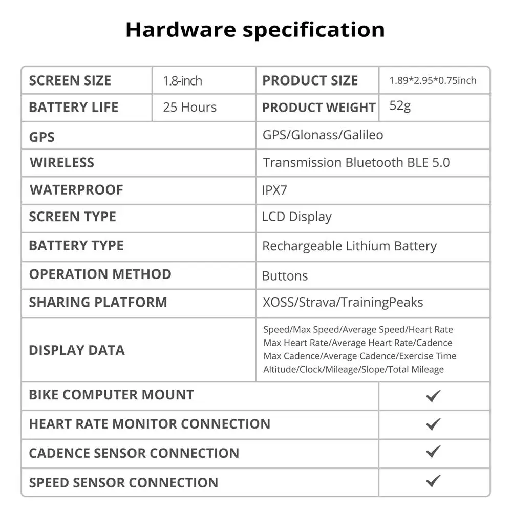 Xoss G Gps Bike Computer Ant Cycling Computer Wireless Bike Computer Bicycle Speedometer With Ipx7 Waterproof Fits All Bikes Buy Xoss Bike Computer Xoss Xoss G Plus Product On Alibaba Com