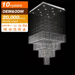 Hot Sell Designer Suggestion Decoration Lights Led Crystal Ceiling Luxury Chandelier for Living Room Hotel Stairs
