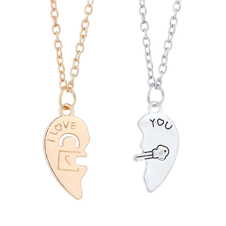 Belachica BFF Half-Heart Magnetic Necklace Set