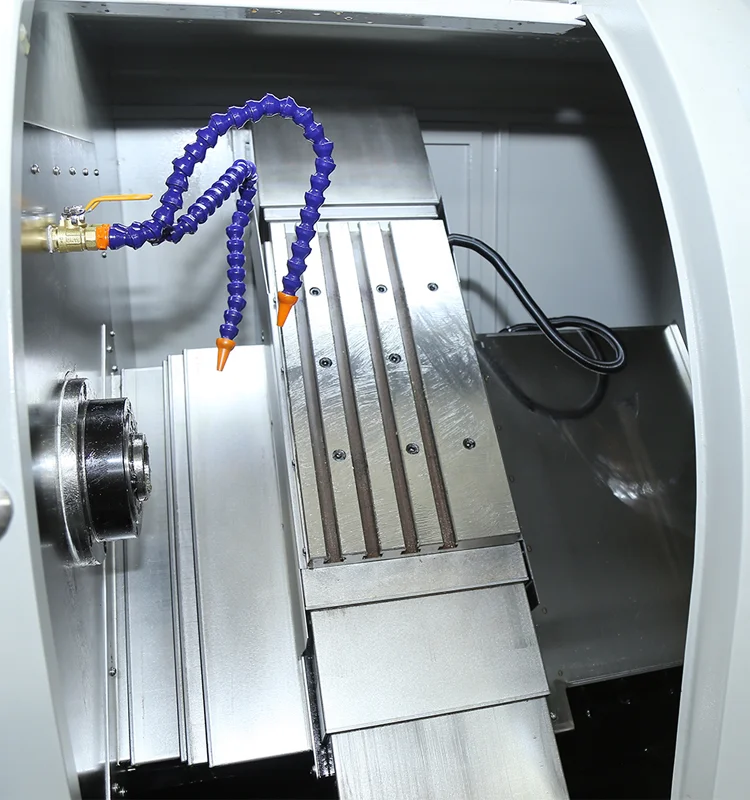 China  Mini Cnc Lathe Machine  for Metal Live Tooling, Small Slant Bed Turning Cnc Machining Motorcycle Accessories