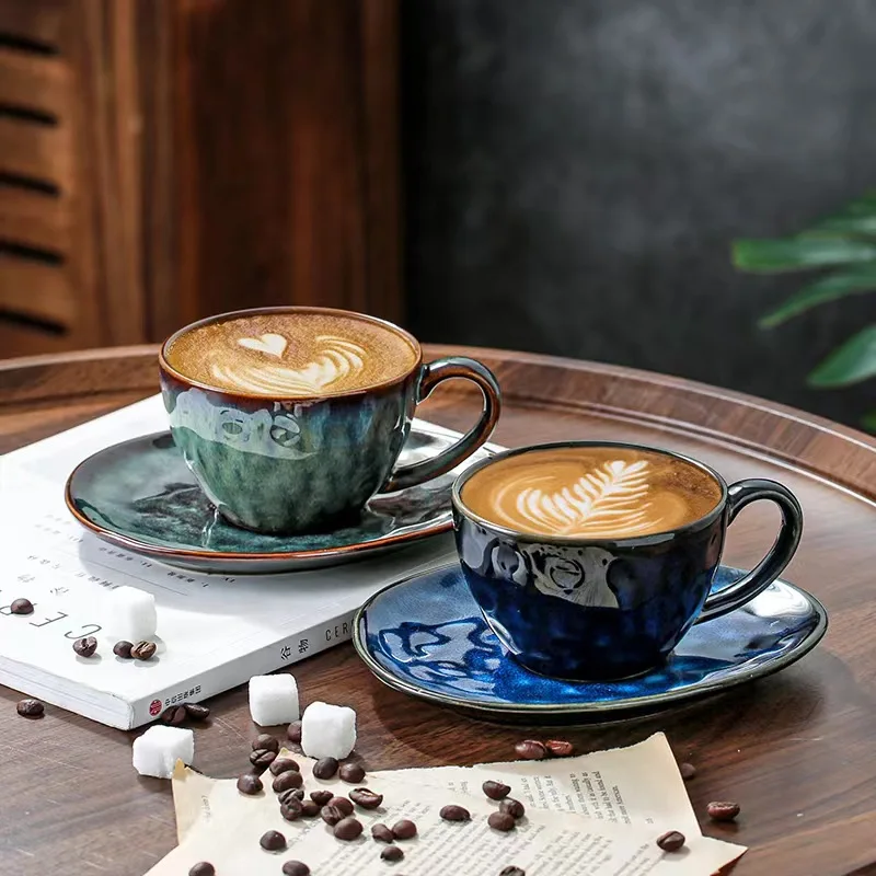 250ml Coffee Mug - Taa Tea Set Piece Ceramic Cup with Saucer