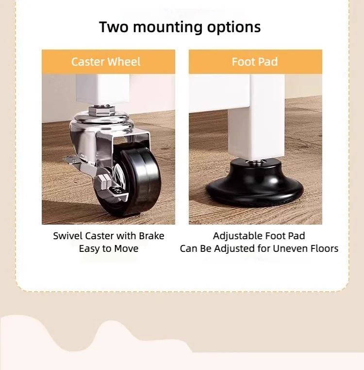 Многоярусный металлический кухонный шкаф с дверцами, напольный стеллаж для хранения, буфет для организации пространства в доме