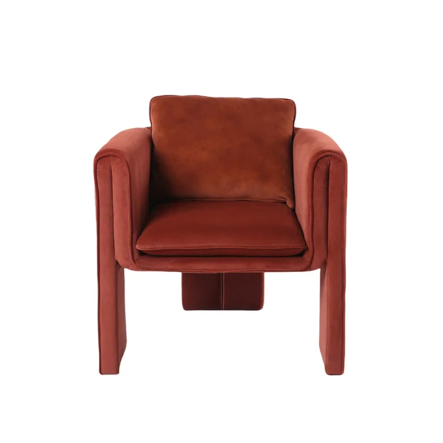 Modern design home furniture fabric armchair velvet unique shape living room sofa chair