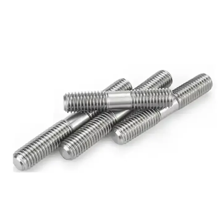 M10 Titanium Gr2 Gr5 Anodized Full and Partial Thread Stud Bolt DIN976 Double End DIN Stud Full Studs Type