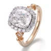 14K solid gold lab diamond ring