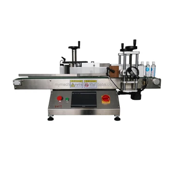 Factory Jar Round Bottle Labeling Machine Semi Automatic Double Side Sticker Label Applicator Machine For Plastic Glass Bottle