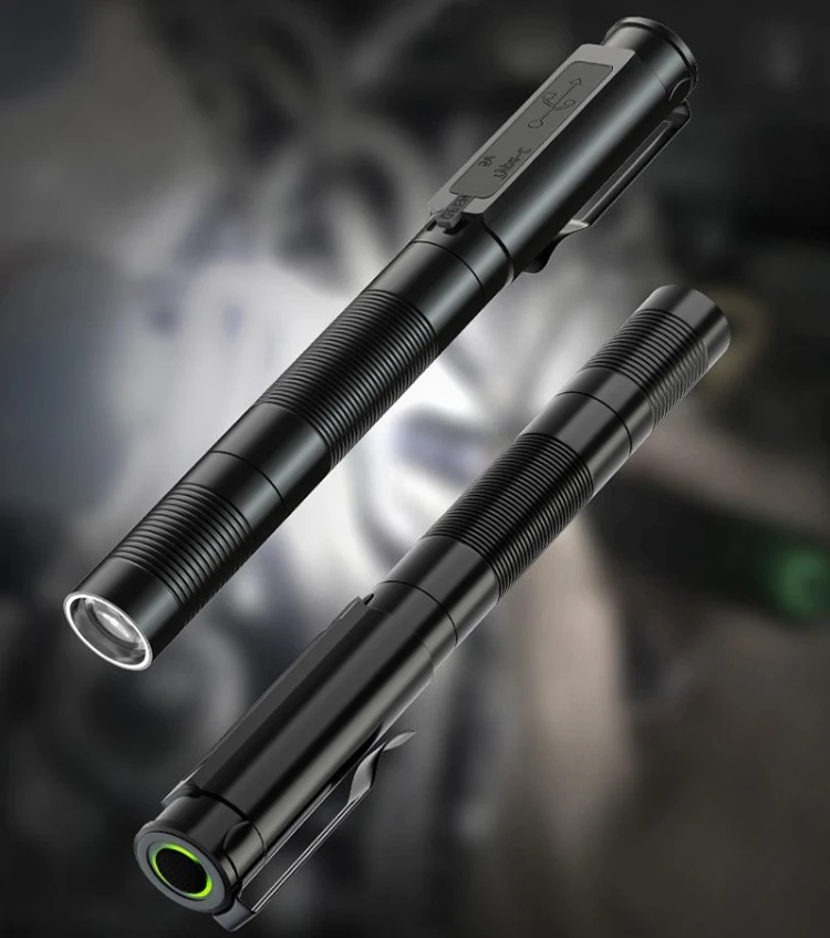 Mini Medical Flashlight For Doctor Nurse Usb Xpe Led White Light Pocket Clip Pen Light Small