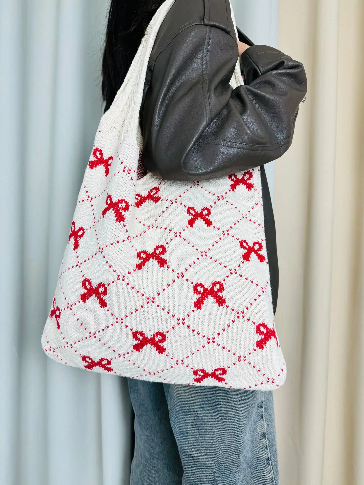 【PORTERNA】Newter knit tote bag Knitting Crochet Tote Bag TB62
