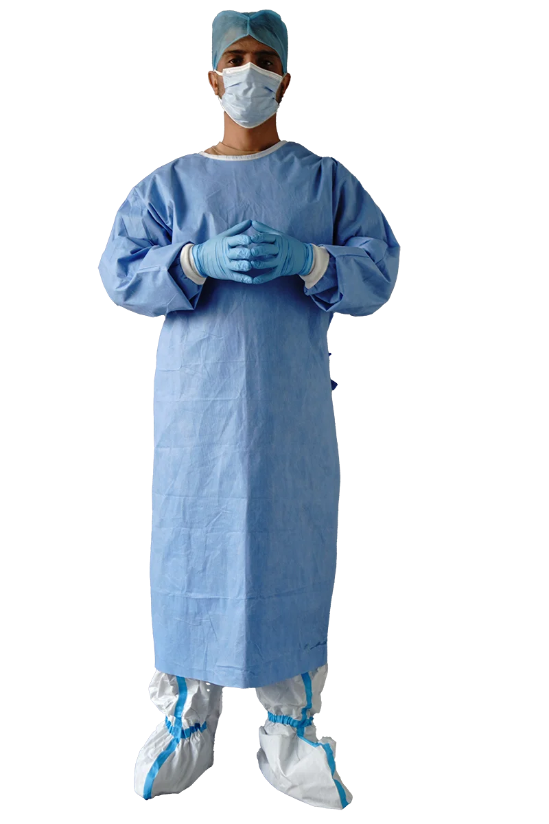 Disposable Isolation Gown Medical Protective Clothes Blue White Customized Logo Medical OEM Wholesale Surgical Gowns