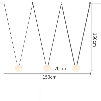 Современный простой стиль бар магазин одежды Ресторан гостиная спальня металлический ремень люстра