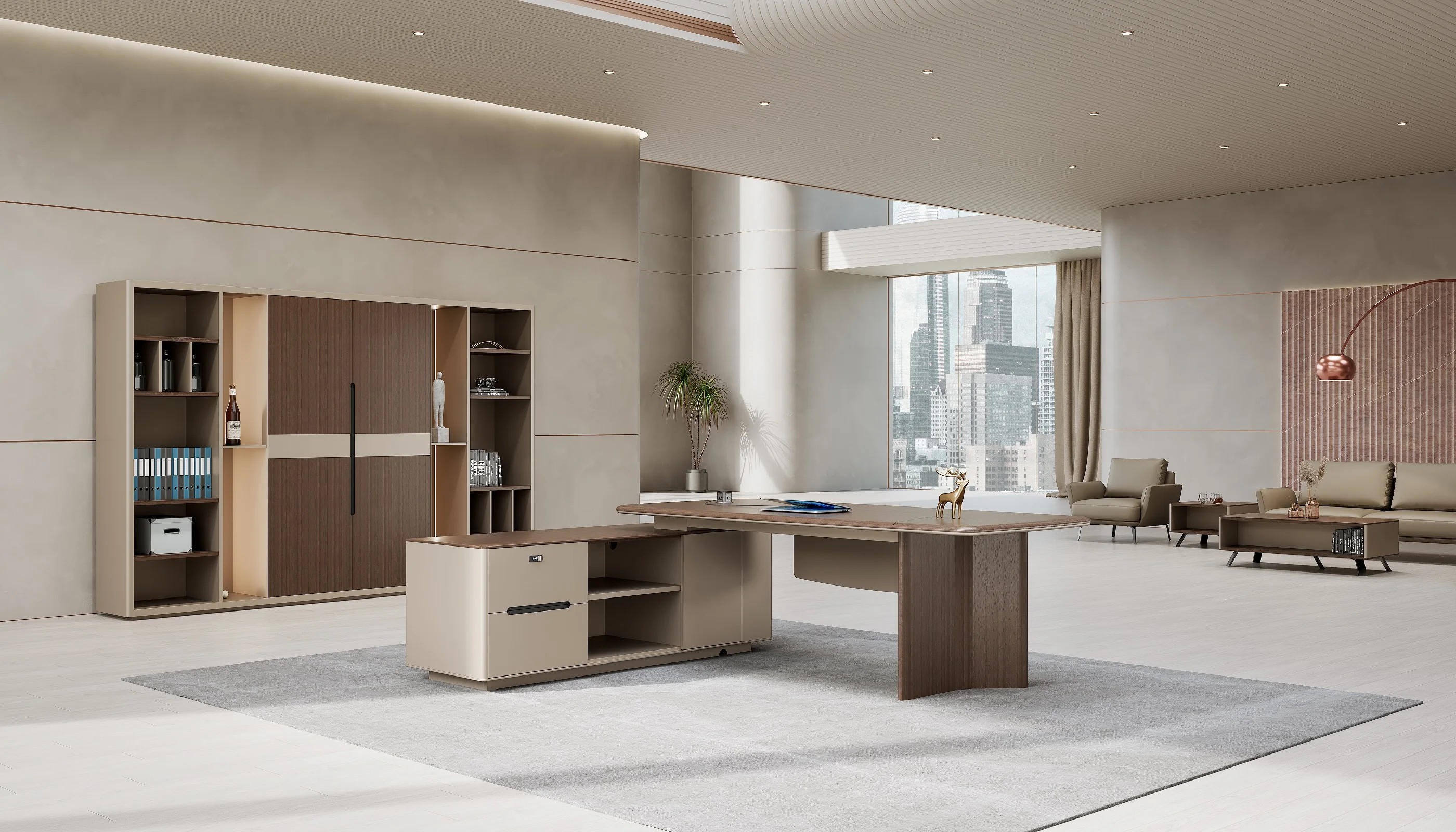 Modern High-End Luxury Boss Desk Multifunctional CEO Desk for Office or ...