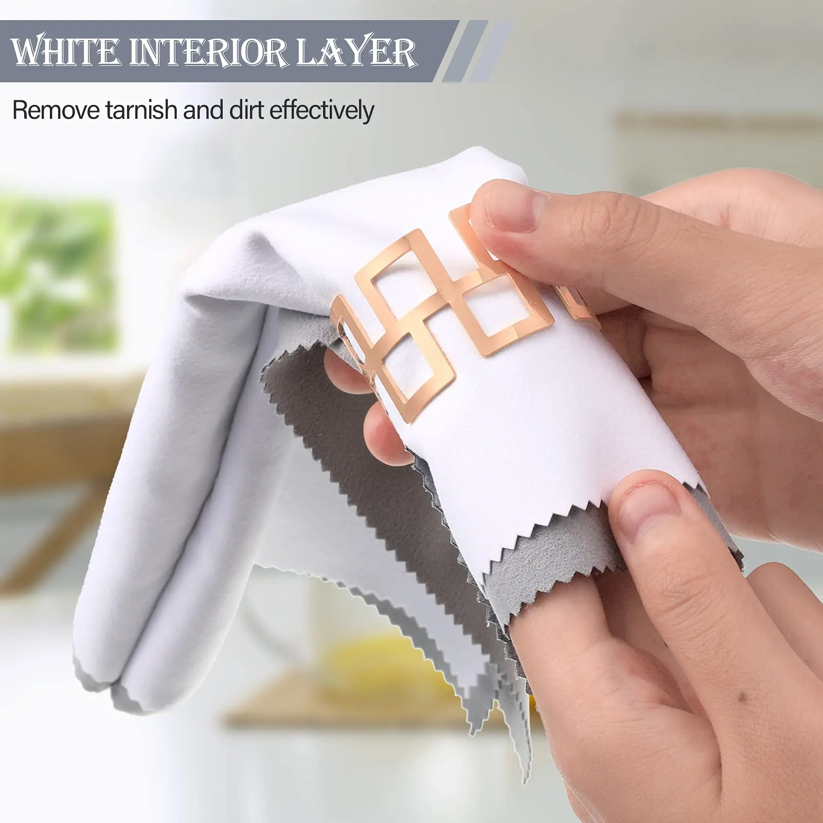 Four Layer Jewelry Polishing Cloth Custom Silver Polishing Cleaning