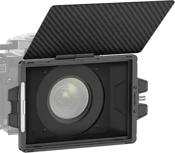 NEEWER Mini Matte Box With a 4"x5.65" Filter Tray, Carbon Fiber Flag, 4 Circular Lens Ring Adapters (67/72/77/82mm), Compatible