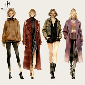 ODM OEM Custom Winter Autumn High Quality Women's Clothing Design Service Closure Fabric Coat Casual Apparel Manufacturers