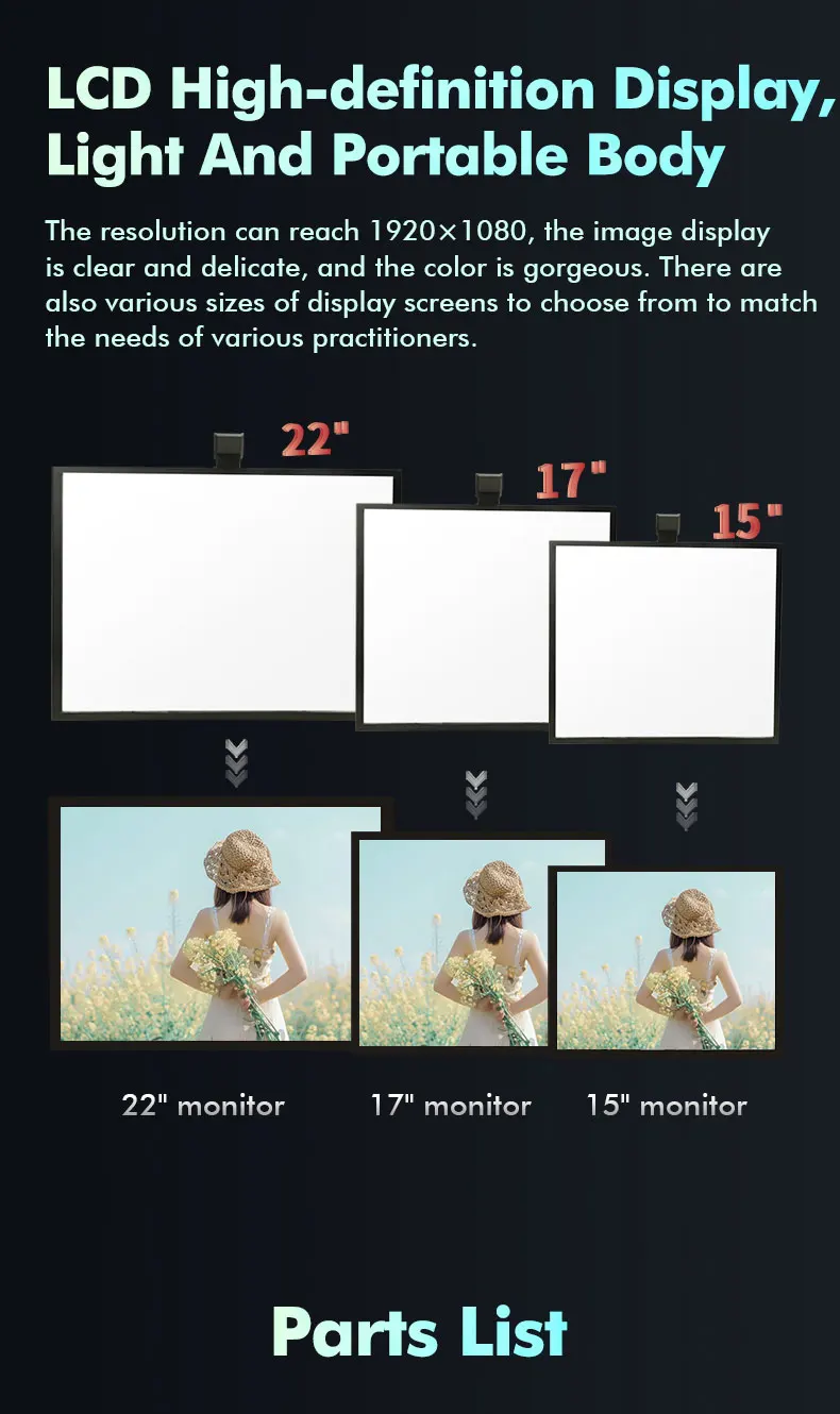 Desview T22 T17 T15 professional broadcast teleprompter with ultra-clear 22-inc