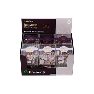 Binder Clips Small Paper Clamps for Office Supplies 19mm Fancy Metal Binder Clips Paper Clips