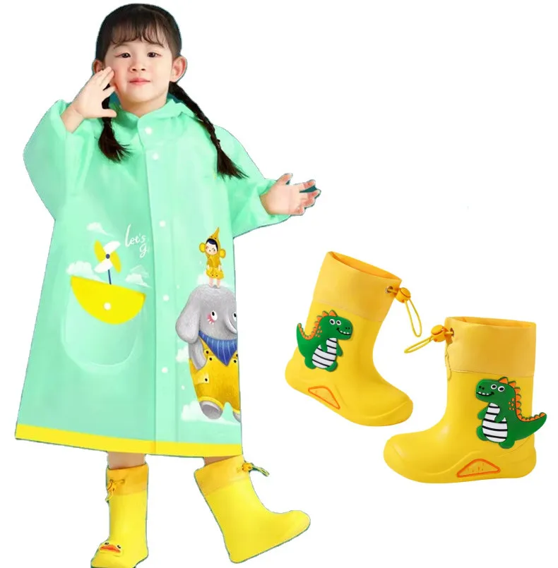 Kids Transportation Rain Gear Personalized Complete Set Optional Matching Raincoat, Rain Boots, and Umbrella
