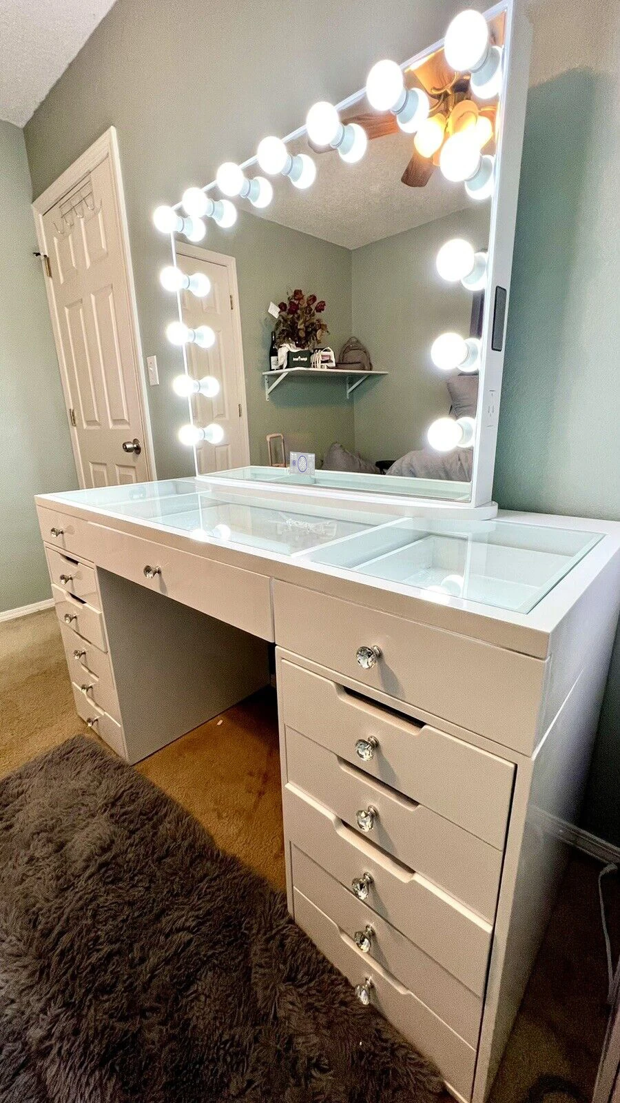 Lights Makeup Speaker Makeup Vanity Table Lighted Mirror Dressing Table Led Mirror Bulb Makeup