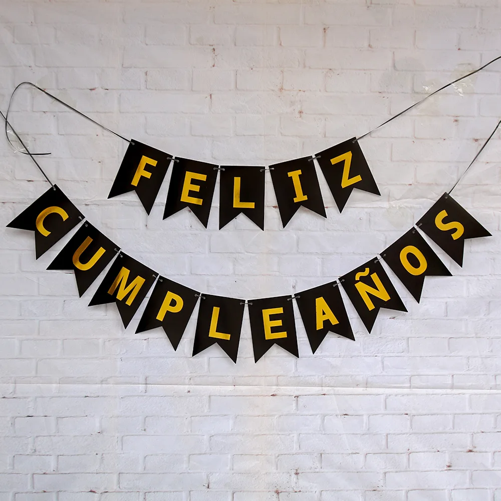 11.5*16cm Spanish Feliz Cumpleanos Paper Bunting Banners Flags Happy  Birthday Banner Kid Birthday Party Supplies K144| Alibaba.com