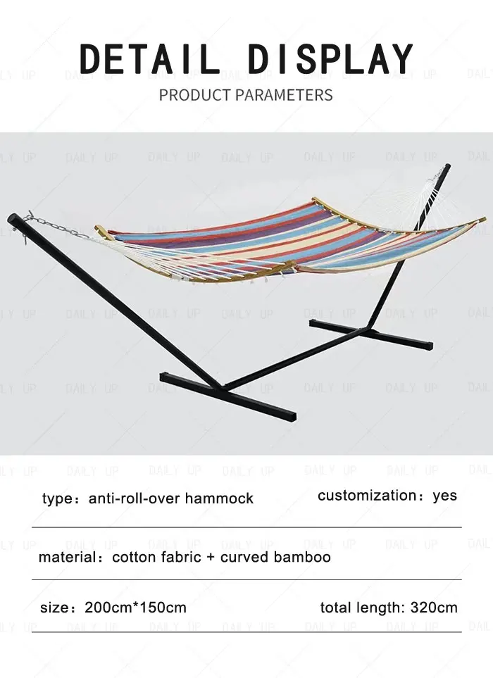 Portable Single Person Hammock With Wear-Resistant Fabric Breathable Comfortable Hammock For Outdoor Park Camping Hiking Leisure