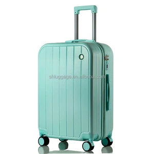 Unisex Fashionable ABS 1 Piece Travel Luggage 4 Wheel Waterproof Spinner with Combination Lock 4 Wheel Zipper Case