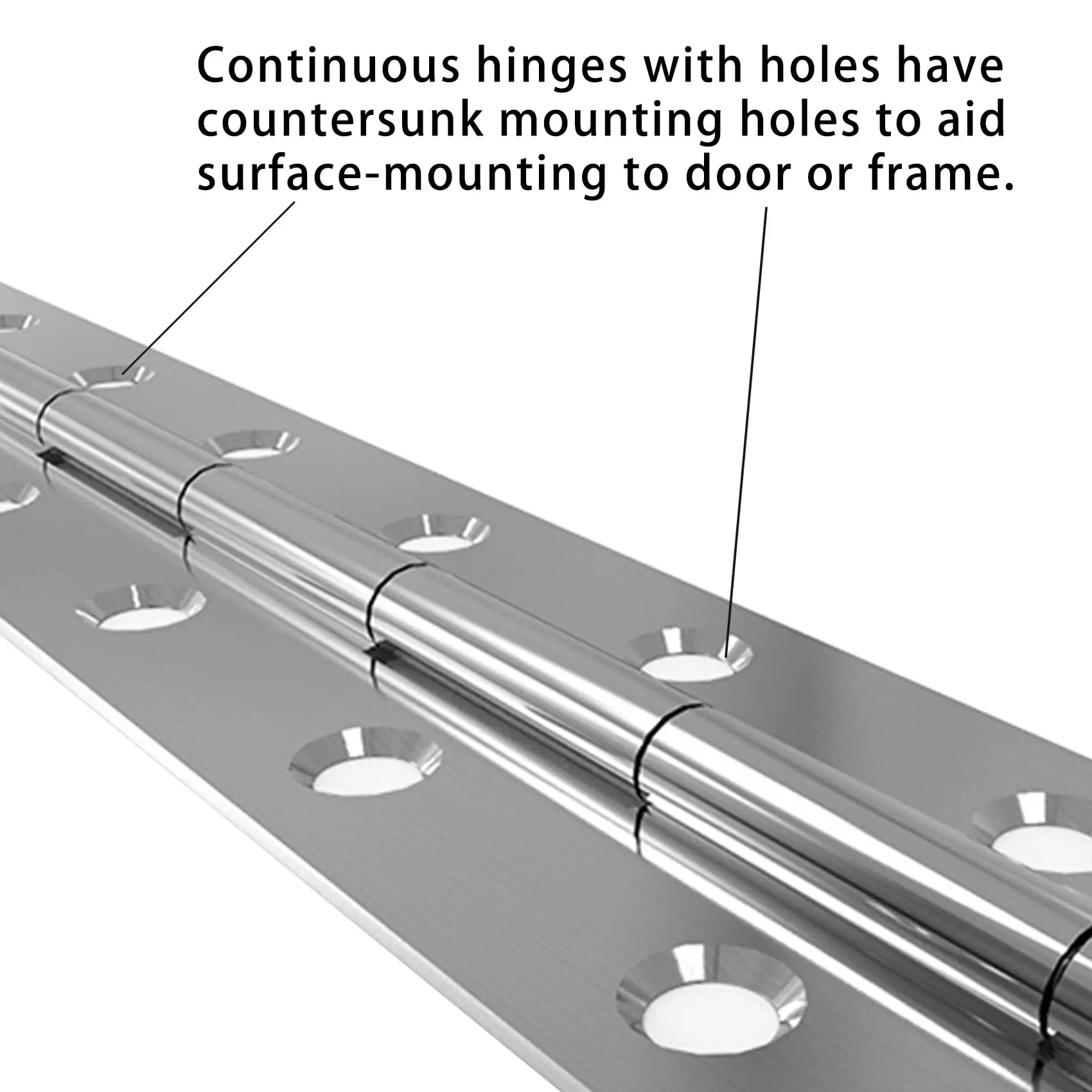 Custom 180 Degree Metal Ss Waterproof 8' 16 Inch Long Hinge Furniture