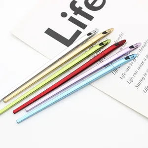 Low MOQ Creative Train Style Signature Water Pen Diamond Tip Gel Ink Refill 0.38 High-Speed Rail 1.0mm Custom LOGO Printing