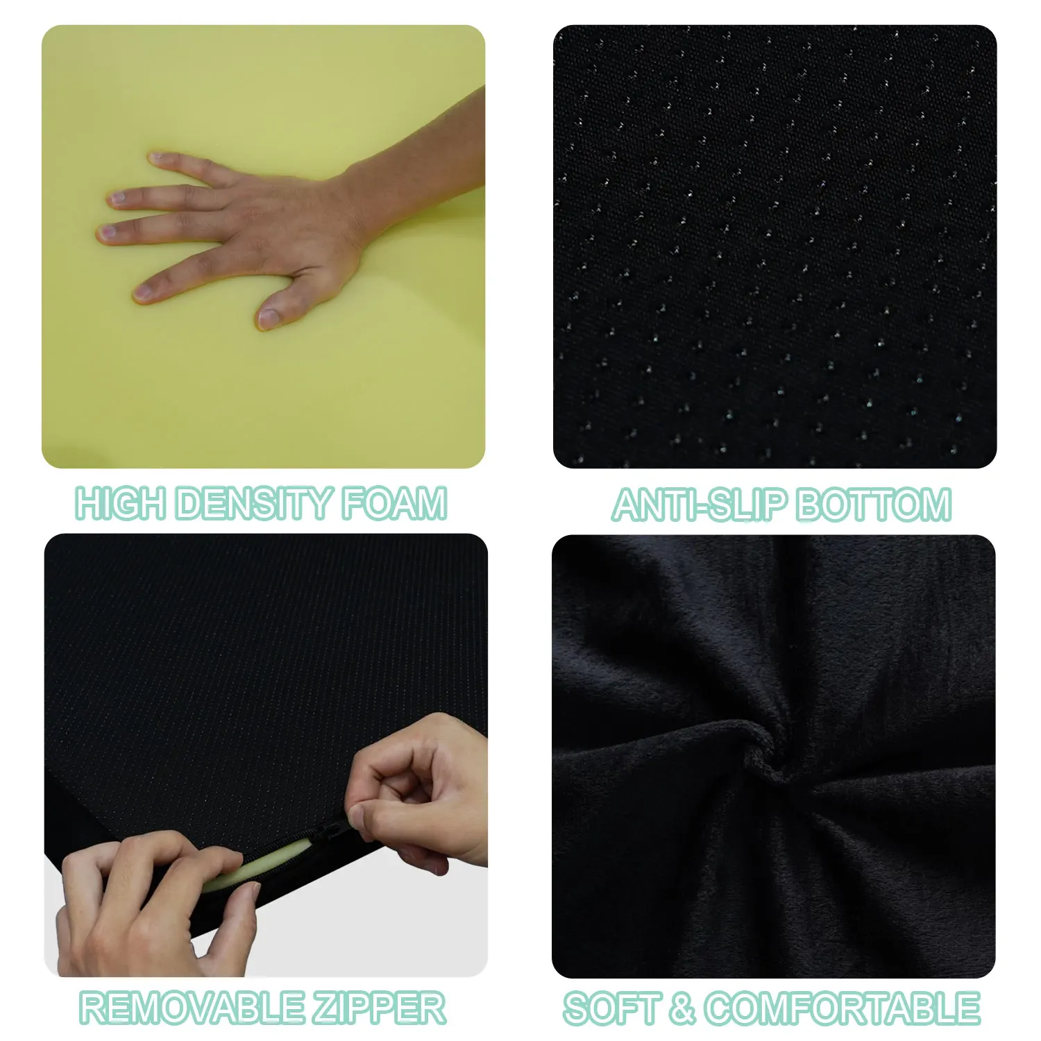 Customize Massage Table Toppers Beauty Spa Bed Pads Wave Curved Velvet Foldable Memory Foam Lash Bed Mattresses Folding Toppers