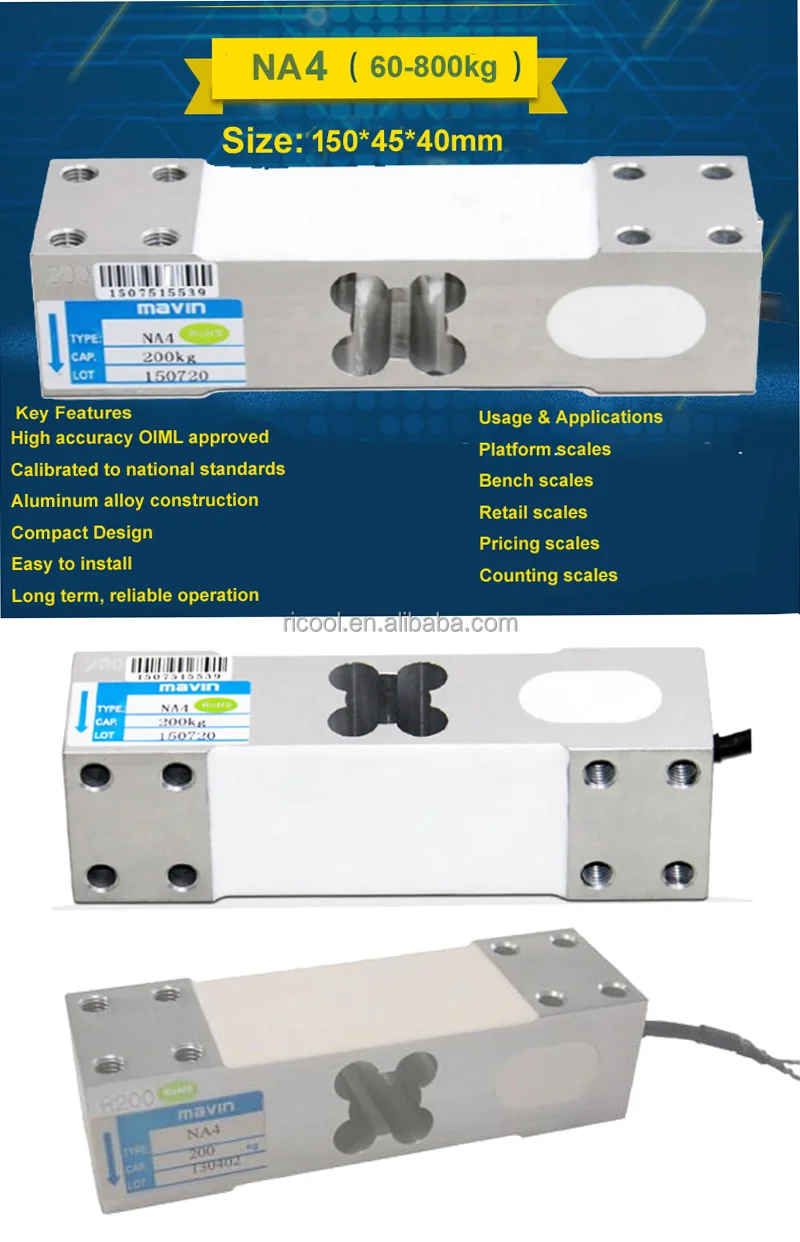 Single Point Load Cell Aluminum Alloy Weighing Sensor 60 800kg Na4 For Platform Scale Buy Na4 3376