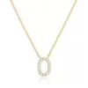 Collana in zirconi con lettera o t144715