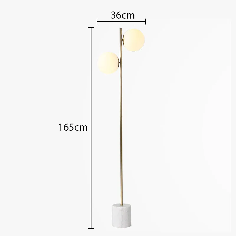 Modern Style Nordic Led Floor Lamp Iron Bedside Night Light White Glass Lampshade Waterproof Hotel Contemporary Design