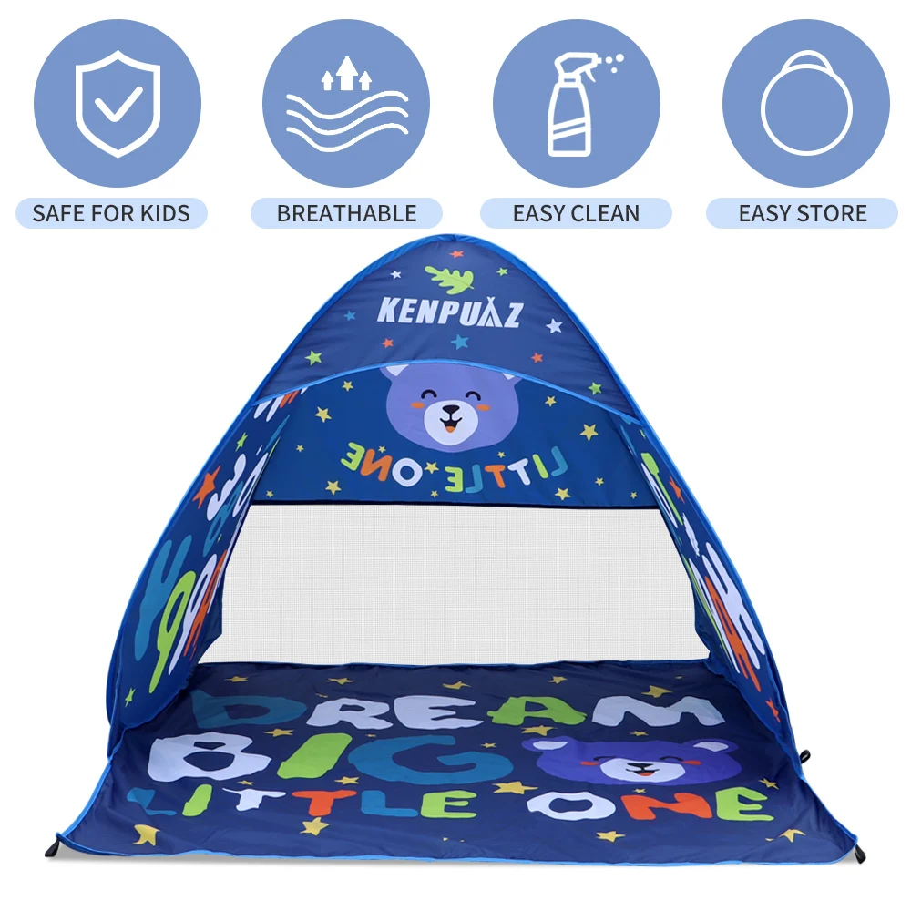 High Quality Beach Waterproof Family Tent Children Outdoor Camping Kids Tents Ventilate Pop up Open Portable for Baby Sun Shade