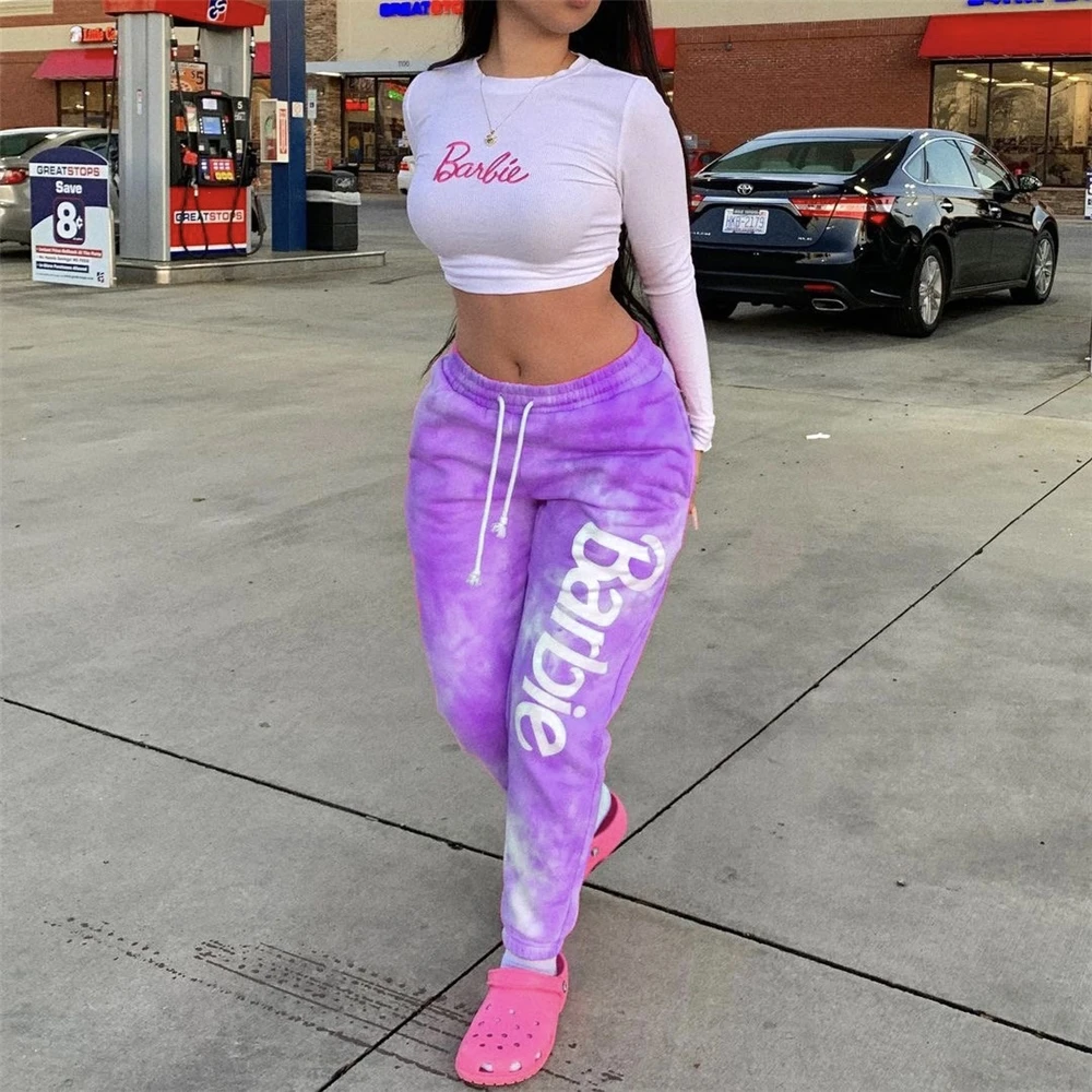 OJW4840M Tie-dye casual sportswear Fashion 2 piece trouser set Hot sale women's clothing