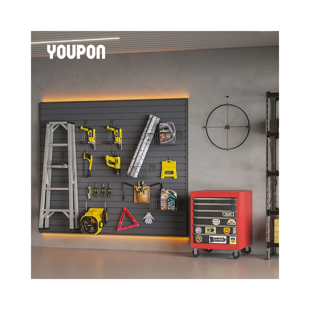 Heavy Duty WPC Wall Shelves Durable Storage Tool Organizer Practical Wall Mounted Shelf for Garage