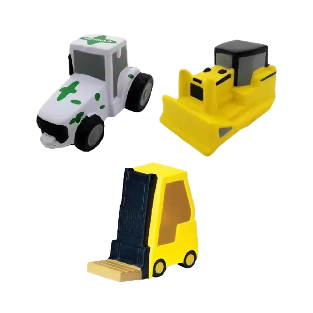 Custom Logo PU Foam Anti Stress Bulldozer Forklift Truck Tractor Stress Reliever Bulldozer Forklift Truck Tractor Stress Ball