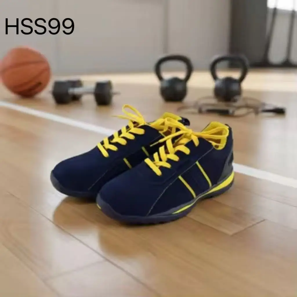 HY,Excellent Elasticity EVA+Rubber Sole Ankle-supporting Men Work Shoes Steel Toe Insert Blue/black Fashion Sports Shoes HSS99