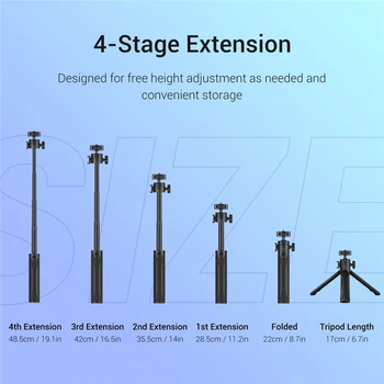 SmallRig Vigor Black Vlog Kit Compact and Stretchable with Tripod Grip Selfie Stick Mode for Multiple Scenarios 3827 detail image