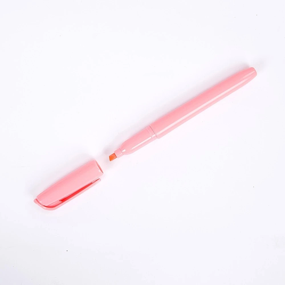 Wholesale 6pcs/set light color and eye protection highlighter marker pen with soft head for DIY making and stationery suppliers