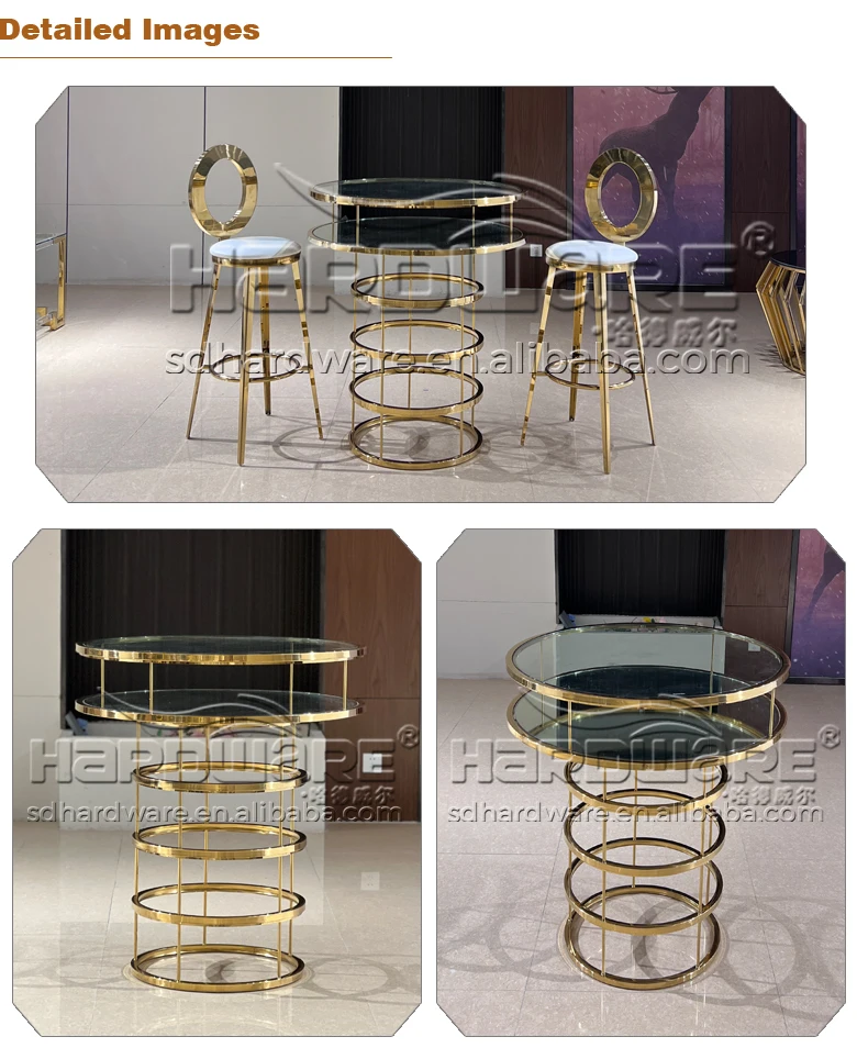 High Clear Glass Round Crystal Bar Cocktail Table Set Buy Cocktail