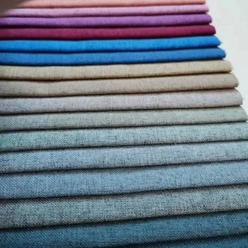 100% polyester linen look fabric for sofa upholstery