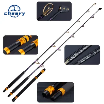 Wholesale SIC Roller Guide Deep Sea Fishing Boat Rod Straight Butt High Carbon Tuna Shark Trolling Fishing Rod – Trolling Lure – view 2