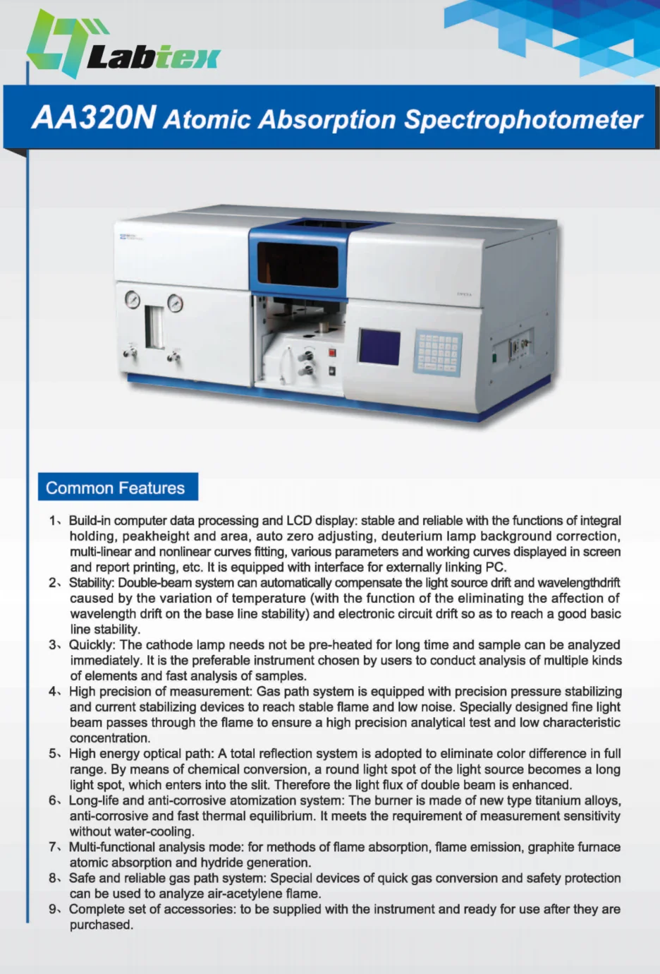 LABTEX Aa320N Aas Atomic Absorption Spectrophotometer Aas Portable ...