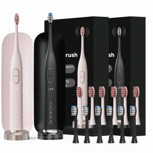 PRESSURE SENSOR Technology Electric Toothbrush pink Rechargeable Electric Toothbrush Attachments Vibrator