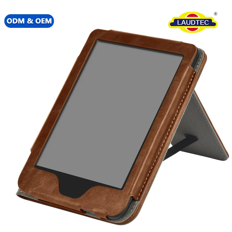 Étui magnétique OEM/ODM en similicuir PU vintage pour Kobo Clara 2E / Clara Color / BW — avec sangle tenue main et fente pour cartes