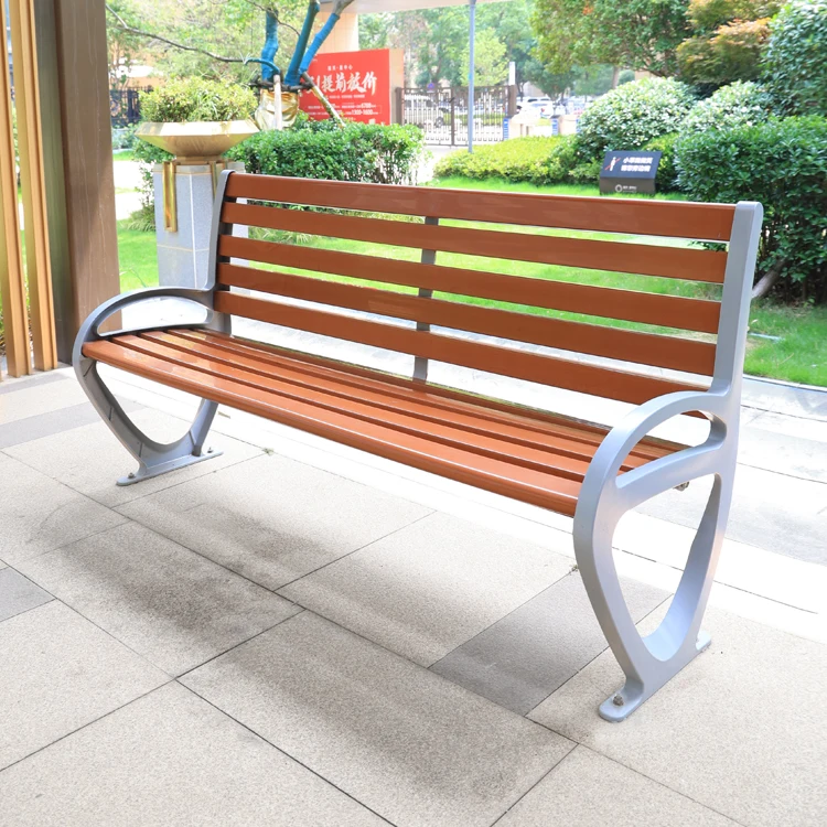 Modern Metal Metal And Wood Park Bench Modern Wrought Iron WPC
