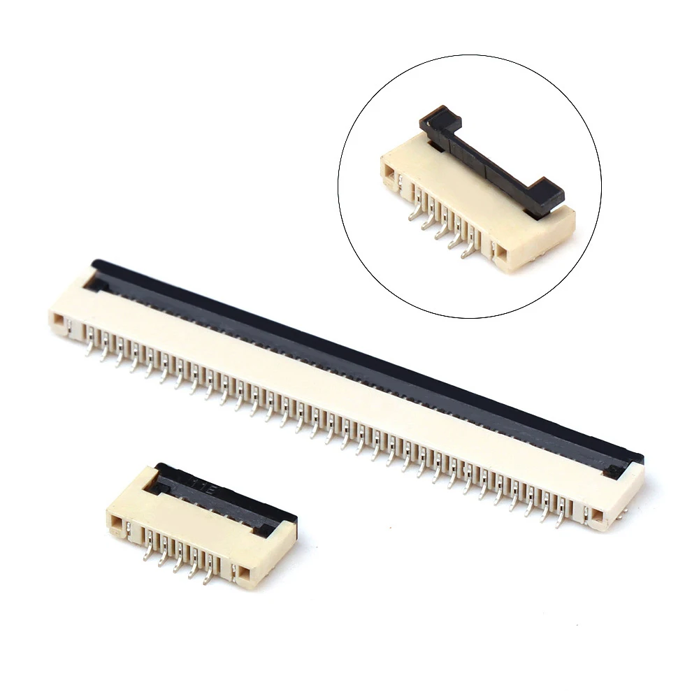 Locktype Fpc Connector 1.0mm Pitch Fpc Connector 4P-40P Horizontal Smt Type Flip-lock 1.0 ...