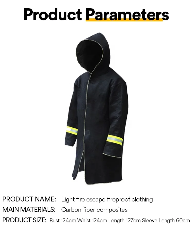 High Temperature Resistant 2912F 1600 Celsius Fire Escape Emergency Fiberglass Clothing